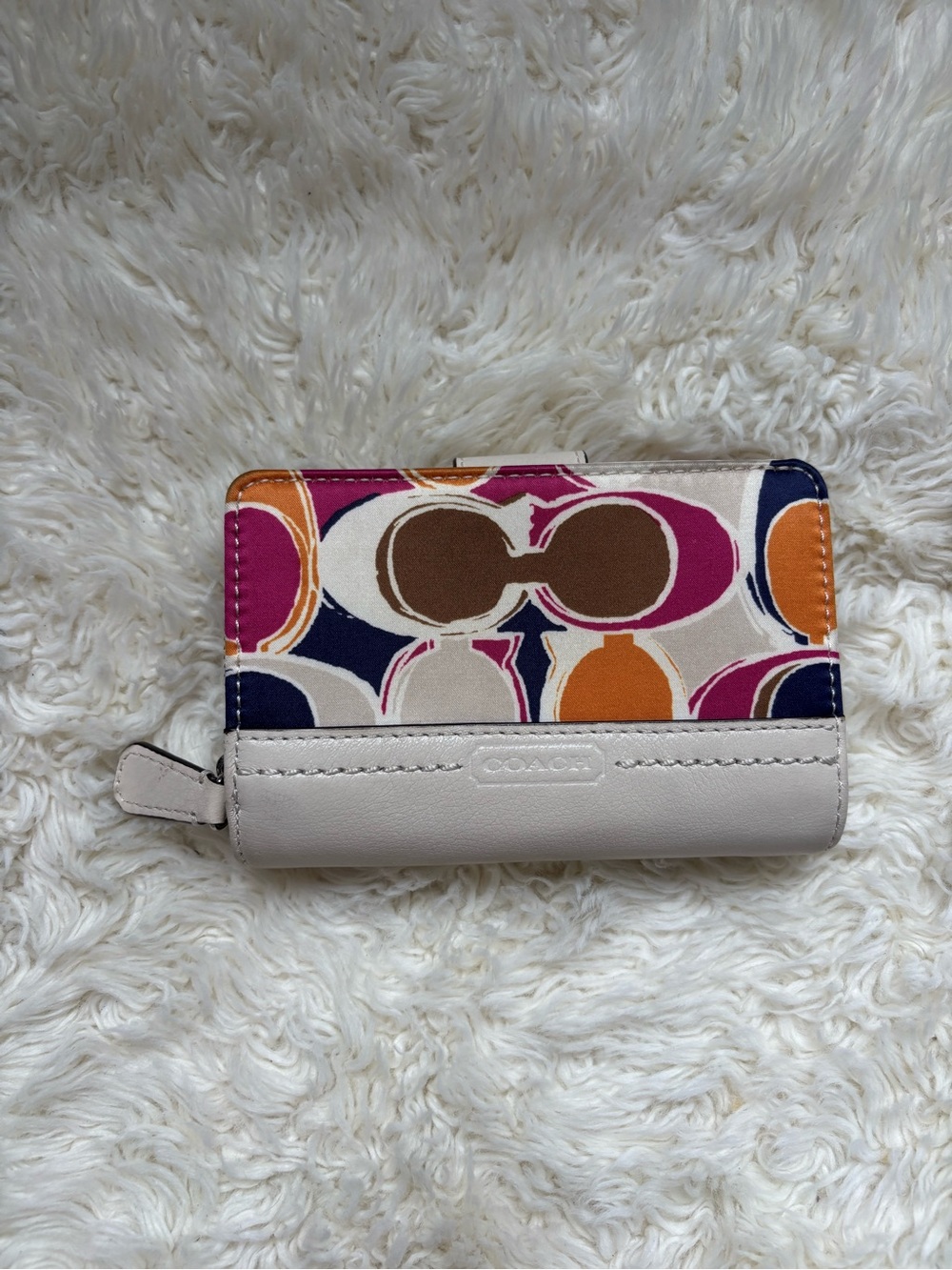 Coach Ashley scarf print signature C wallet
